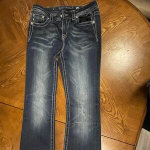 Miss Me Womens Jeans Mid Rise Boot Cut Size 30/33: Style NOME8058BL, Buckle